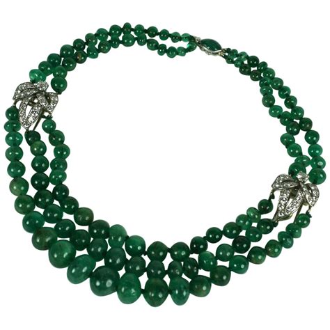 cartier emerald necklace sale.